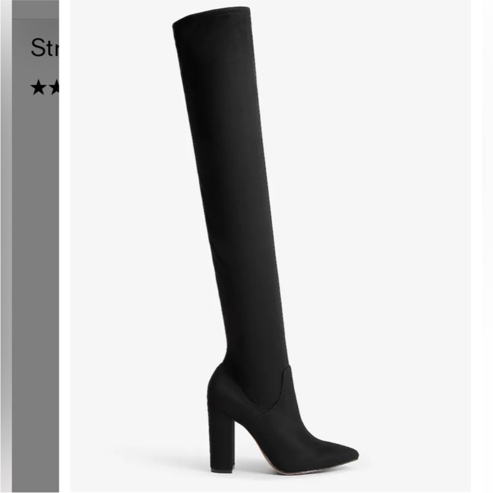 Express Black Slouchy Boots